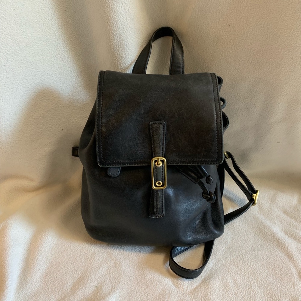 Coach Legacy Black Leather Backpack
